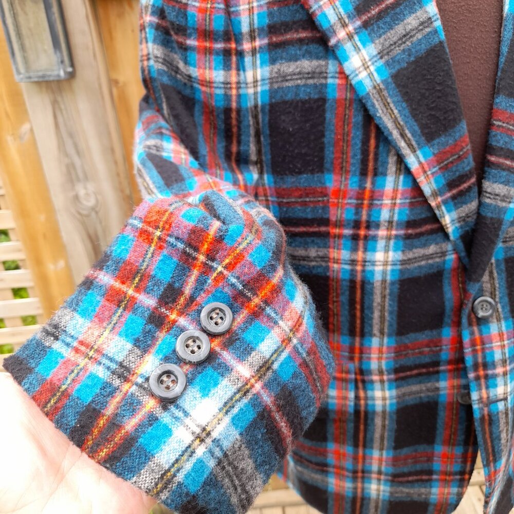 Vintage 60s Plaid Sport Coat Jacket Union Label #8 Murray Garlick's Men's Shop - Picture 2 of 15